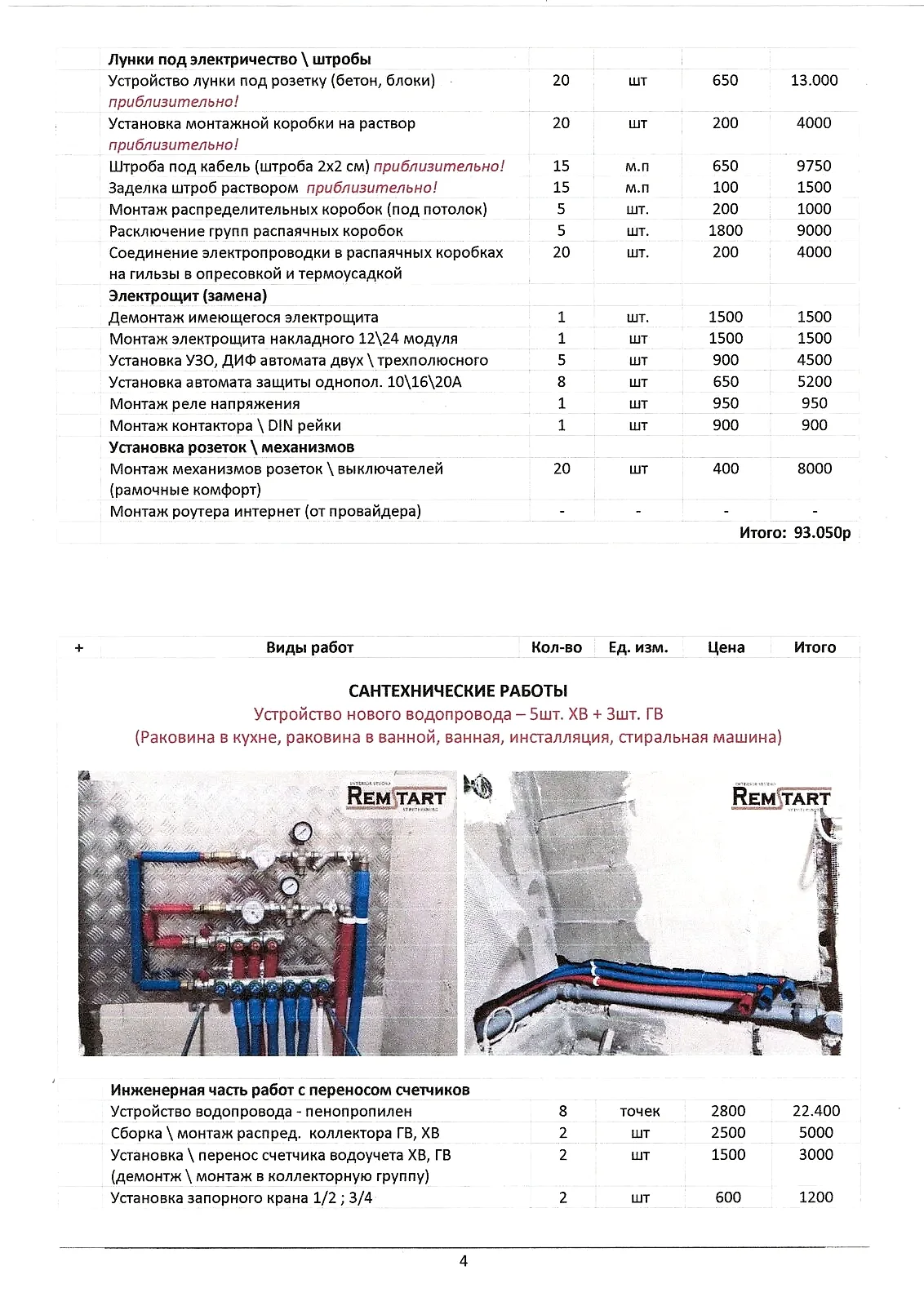 4 Смета студии 28 м