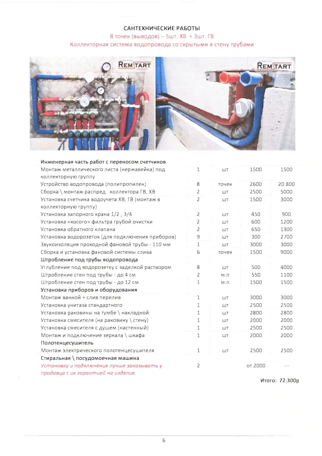 6 Смета однокомнатной квартиры 38м