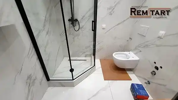 Душевой подиум со шторой