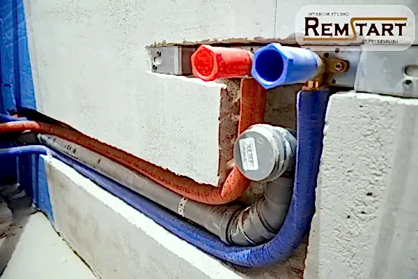 Штробление стен под трубы